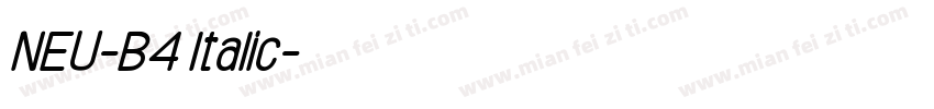 NEU-B4 Italic字体转换